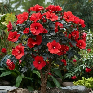 Гибискус Миднайт Роуз купить по цене от 269р. в интернет-магазине «Посадика» с доставкой почтой в в Похвистневое и по всей России – [изображение №1].